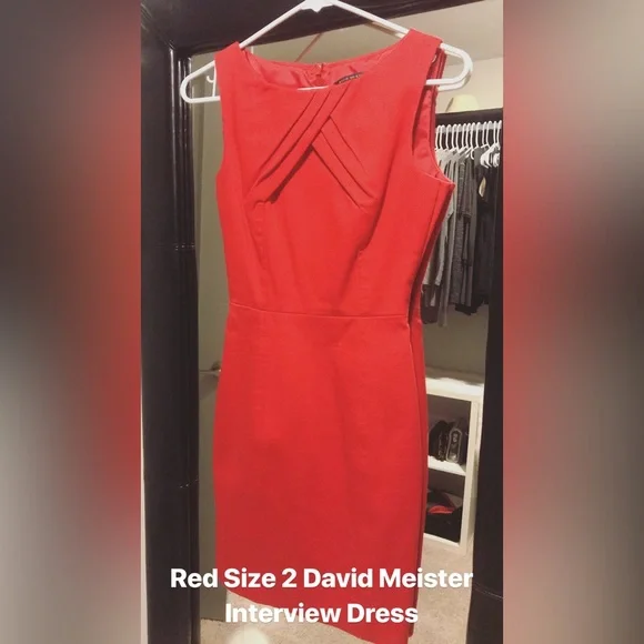 David Meister Dresses | Pageant Interview Dress - David Meister | Color: Red | Size: 2 | Ccwickliffe's Closet